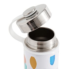 Slim Metallic Rainbow Drops Water Bottle