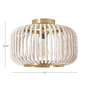 Remy Wood Bead Flush Mount