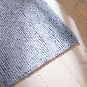 Ribbed Wool Rug - Slate Blue