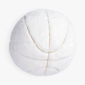 Faux Fur Basketball Pillow