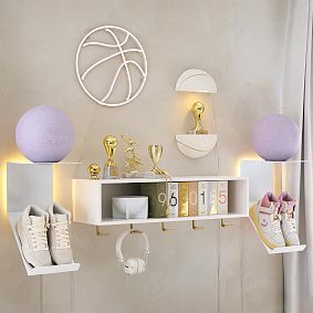 Glam Shelf With Hooks (30&quot;x10&quot;)