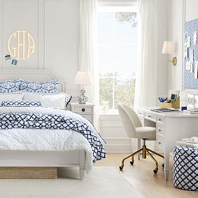 Roller Rabbit Jena Trellis Pleated Light-Filtering Curtain