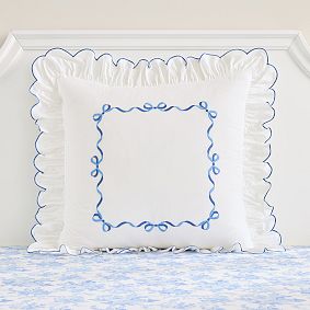 LoveShackFancy Bows Border Euro Pillow Cover