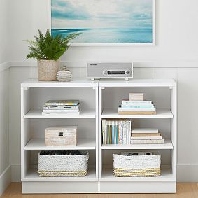 Bowen 3-Shelf Low Bookcase, Set of 2 (42")