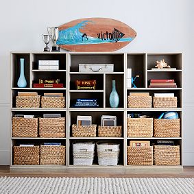 Stack Me Up Wall Bookcase with Mixed Shelf (90")