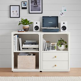 Keaton 2-Drawer &amp; Cubby Bookcase (44")