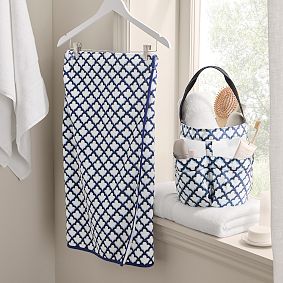 Roller Rabbit Jena Trellis Shower Caddy &amp; Bath Wrap Set