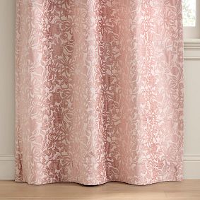 Velvet Floral Light-Filtering Curtain