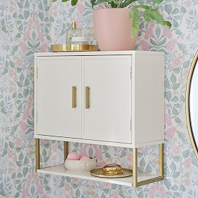 Glam Wall Storage Cabinet (18"x17")
