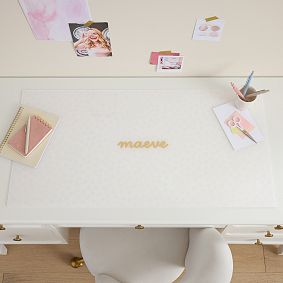 Willow Floral Personalized Hard Acrylic Desk Mat