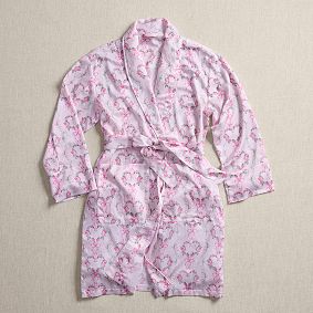 LoveShackFancy Floral Heart Silky Robe
