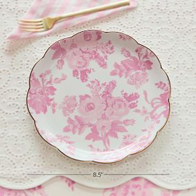 LoveShackFancy Porcelain Scalloped Salad Plates - Set of 4