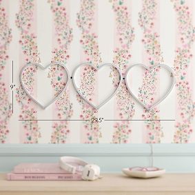 Three Heart Neon Wall Light (29.5")