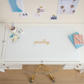 Willow Floral Personalized Hard Acrylic Desk Mat