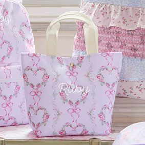 LoveShackFancy Floral Heart Colby Lunch Tote
