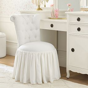 LoveShackFancyTufted Swivel Vanity Chair