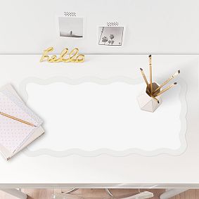 Personalized Scallop Desk Mat (25"x13")