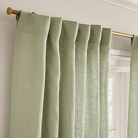 Belgian Linen Ruffle Light-Filtering Curtain