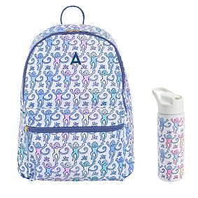 Colby Roller Rabbit Disco Monkey Backpack &amp; Water Bottle Bundle