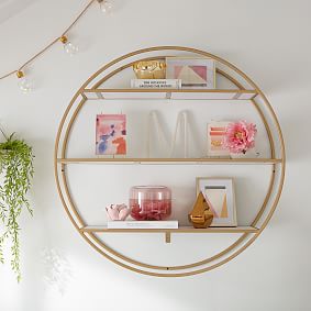 Glam Round Wall Bookcase