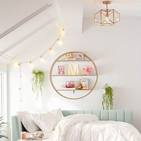 Glam Round Wall Bookcase