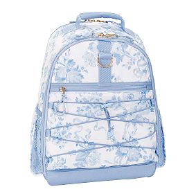 Gear-Up LoveShackFancy Blue Damask Adaptive Backpack &amp; Adaptive Lunch Box Bundle