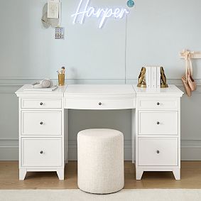 Hampton Smart Flip-Top Vanity Desk (58.5")