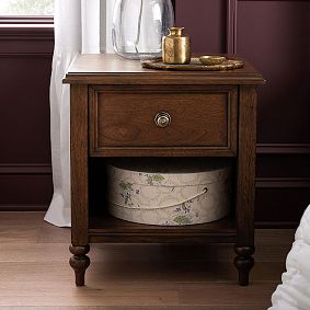 Chris Loves Julia Turned Wood Nightstand (20")