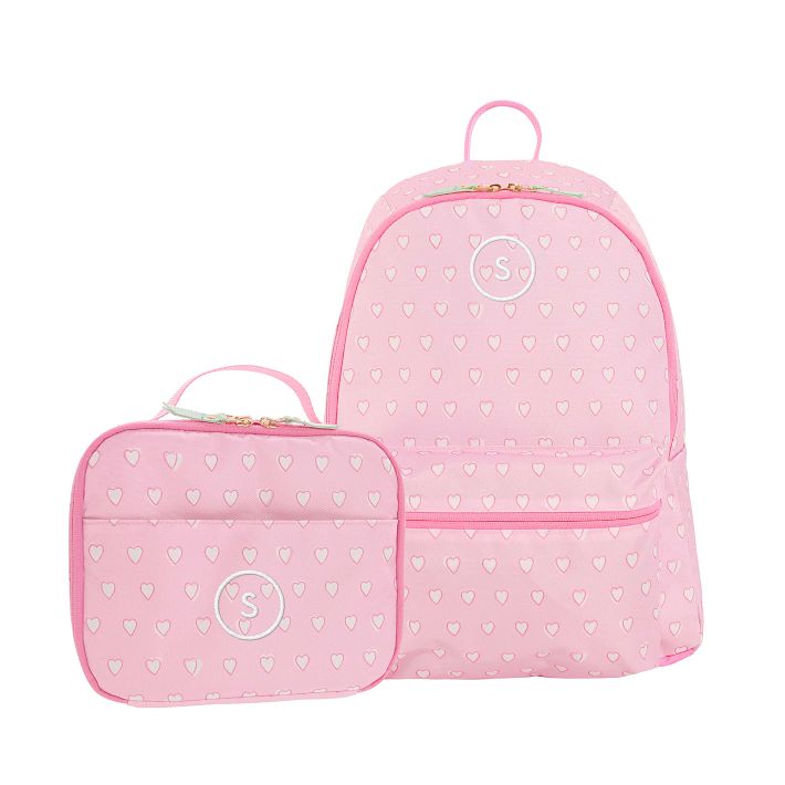 Colby Roller Rabbit Pink Hearts Backpack & Cold Pack Lunch 