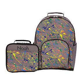 Gear-Up Splatter Backpack &amp; Cold Pack Lunch Box Bundle, Set of 2