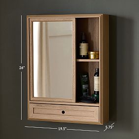 Get-Ready Vanity With Sliding Mirror (20"x26")