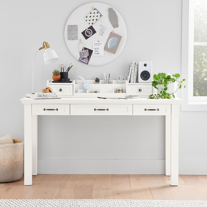 Pottery Barn ホワイト 木製 デスク 引き出し付き ポッタリーバーン Pottery Barn ホワイト 木製 デスク 引き出し付き ポッタリーバーン