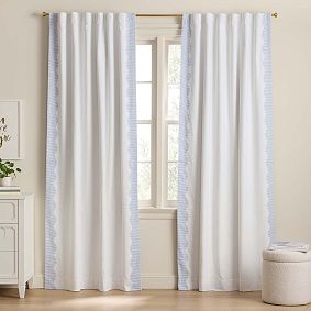 Striped Scallop Blackout Curtain