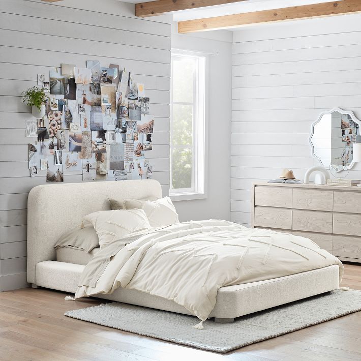 Costa Upholstered Classic Bed Pottery Barn Teen
