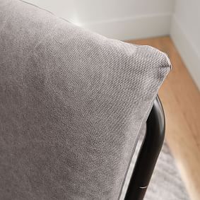 Enzyme Washed Canvas Light Gray Brooks Lounge Chair