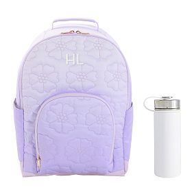 Gear-Up Daisy Quilted Backpack &amp; Water Bottle Bundle