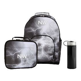 Gear-Up Storm Black &amp; White Backpack &amp; Cold Pack Lunch Bundle, Set of 3
