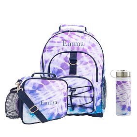 Purple Navy Laguna Large Backpack and Cold Pack Lunch Bundle, Set of 3