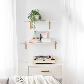 Acrylic &amp; Metal Shelving (24"-32")