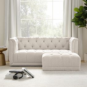 Chesterfield Square Arm Loveseat Set (64")