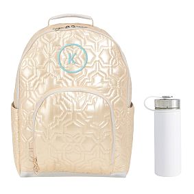 Kendra Scott Quilted Backpack &amp; Water Bottle Bundle