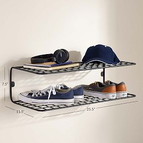 Metal Grid Shoe Display Shelf (26"x8")