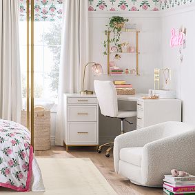 Roller Rabbit Rose Printed Roman Shade