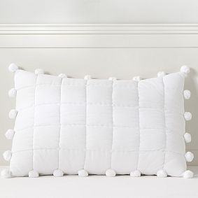 Jupe De Lit Pottery Barn Teen Emily & Meritt Pom Pom - Full - Crème Et Noire - NEUF