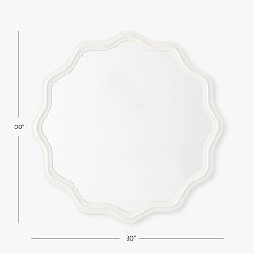 Round Scalloped Mirror (30")