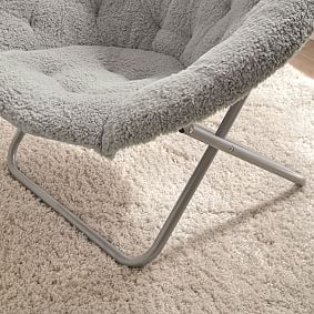 Sherpa Light Gray Hang-A-Round Chair