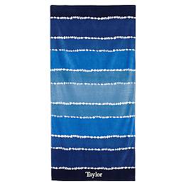Tie-Dye Stripe Beach Towel UPF 50+, Navy