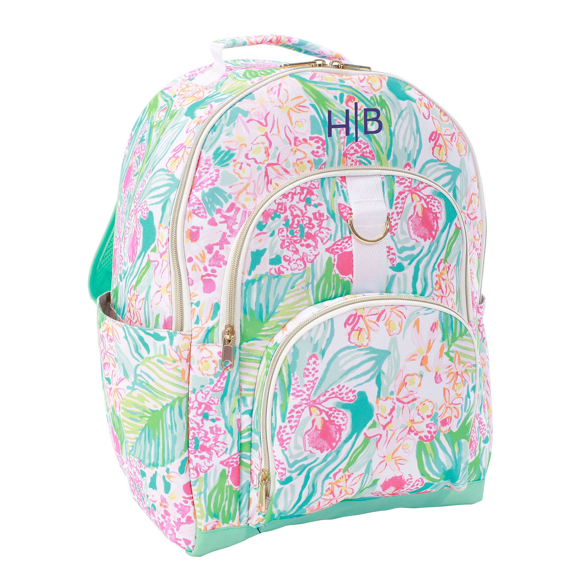 Lilly Pulitzer Floral Cooler Backpack in Green and Pink Amazon.com: Lilly Pulitzer Insulated Backpack Cooler Large  main image 2