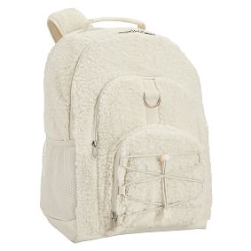 Open Box:  Gear-Up Cream Solid Cozy Sherpa Backpack
