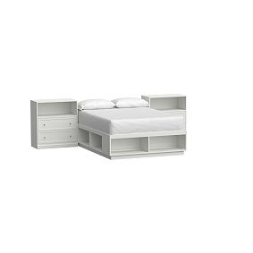Stack Me Up Platform Storage Bed &amp; 2 Drawer Bookcase Set